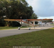 Spruce Creek Fly In Community in Florida im Gelände. Views of Spruce Creek Airpark.