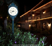 Uhr in St Augustine Florida bei Nacht
