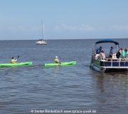 Boote  im Golf von Mexiko von Cedar Key in Florida.