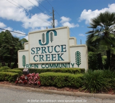 Spruce Creek Fly In Community in Florida im Gelände. Views of Spruce Creek Airpark.
