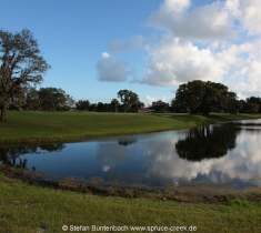 Spruce Creek Fly In Community in Florida im Gelände. Views of Spruce Creek Airpark.