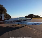 Mooney M20F N6377Q auf dem  Jekyll Island  Flugplatz im Süden von Georgia, USA.