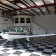 Mooney M20F N6377Q im Hangar in Spruce Creek in Florida