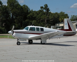 Mooney M20F N6377Q taxiing through Spruce Creek  Fly In Community in Florida