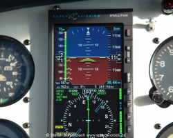 147 KTS True Airspeed (TAS) in 11500 feet displayed on the Aspen 1000 Pro PFD shwos that the Mooney M20 F N6377Q is a good airplane for long distance travel. --- Mooney M20F IMG_1101