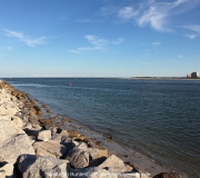 Blick aufs Ponce Inlet in Florida am Atlantik: Im Hintergrund New Smyrna Beach.