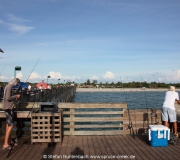 Angler auf der Pier in Venice, Florida.